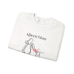 Queen Mom Crewneck Sweatshirt — Minimal Mother & Child Line Art Pullover