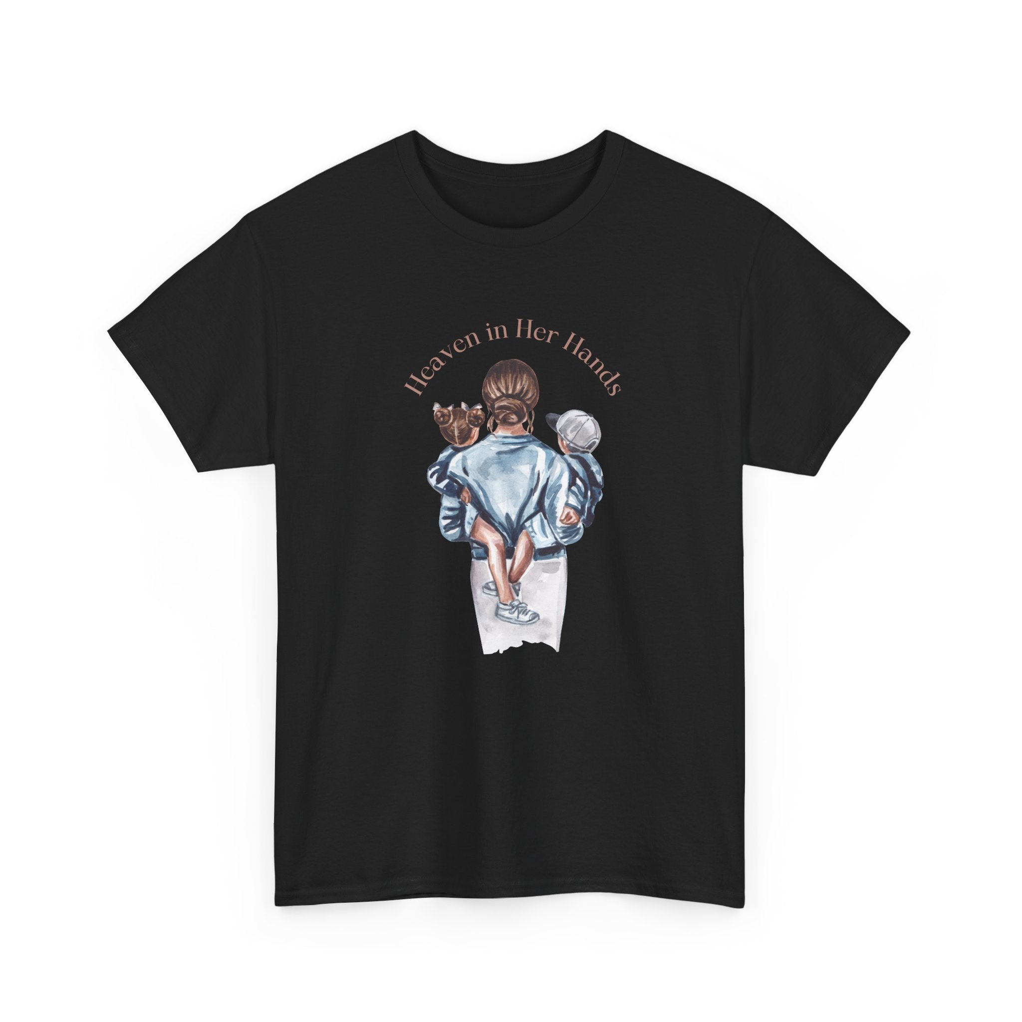 T-Shirt — "Held in Her Hands" Mom & Kids Illustration Tee