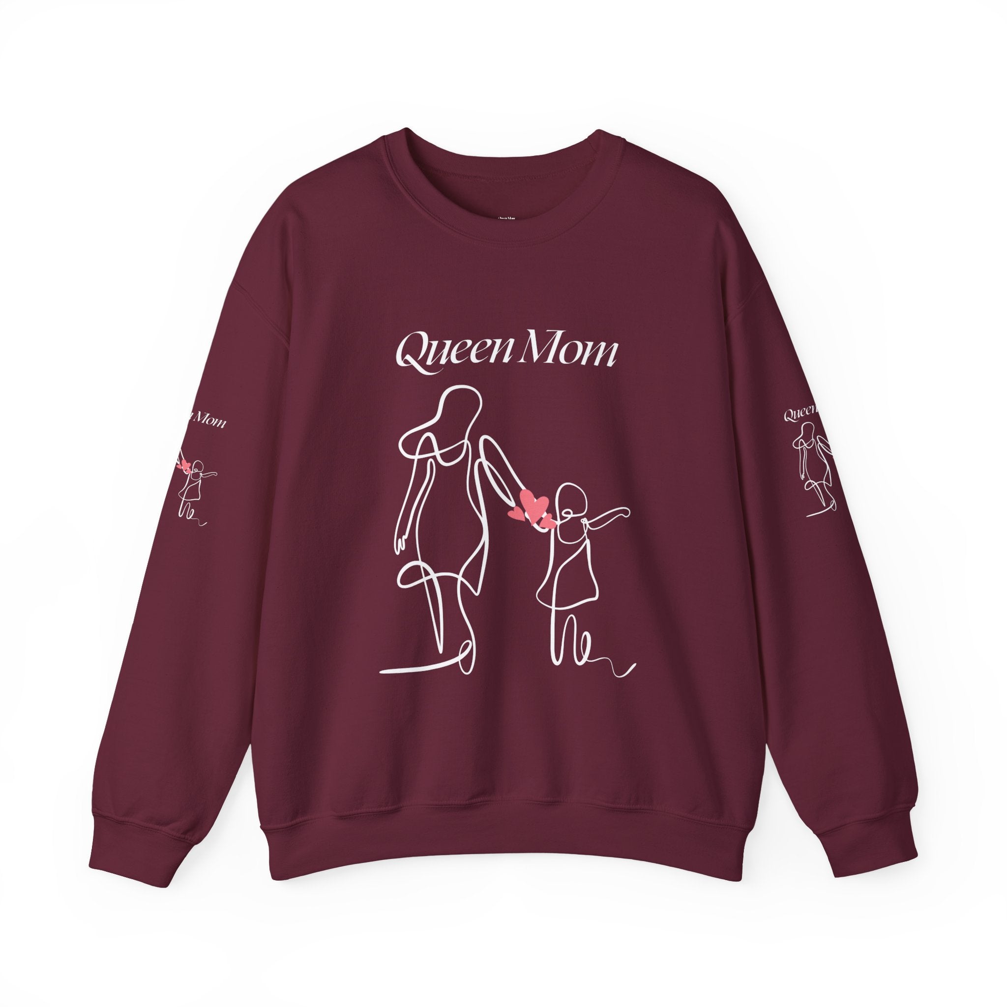 Minimal Pink Heart Crewneck Sweatshirt