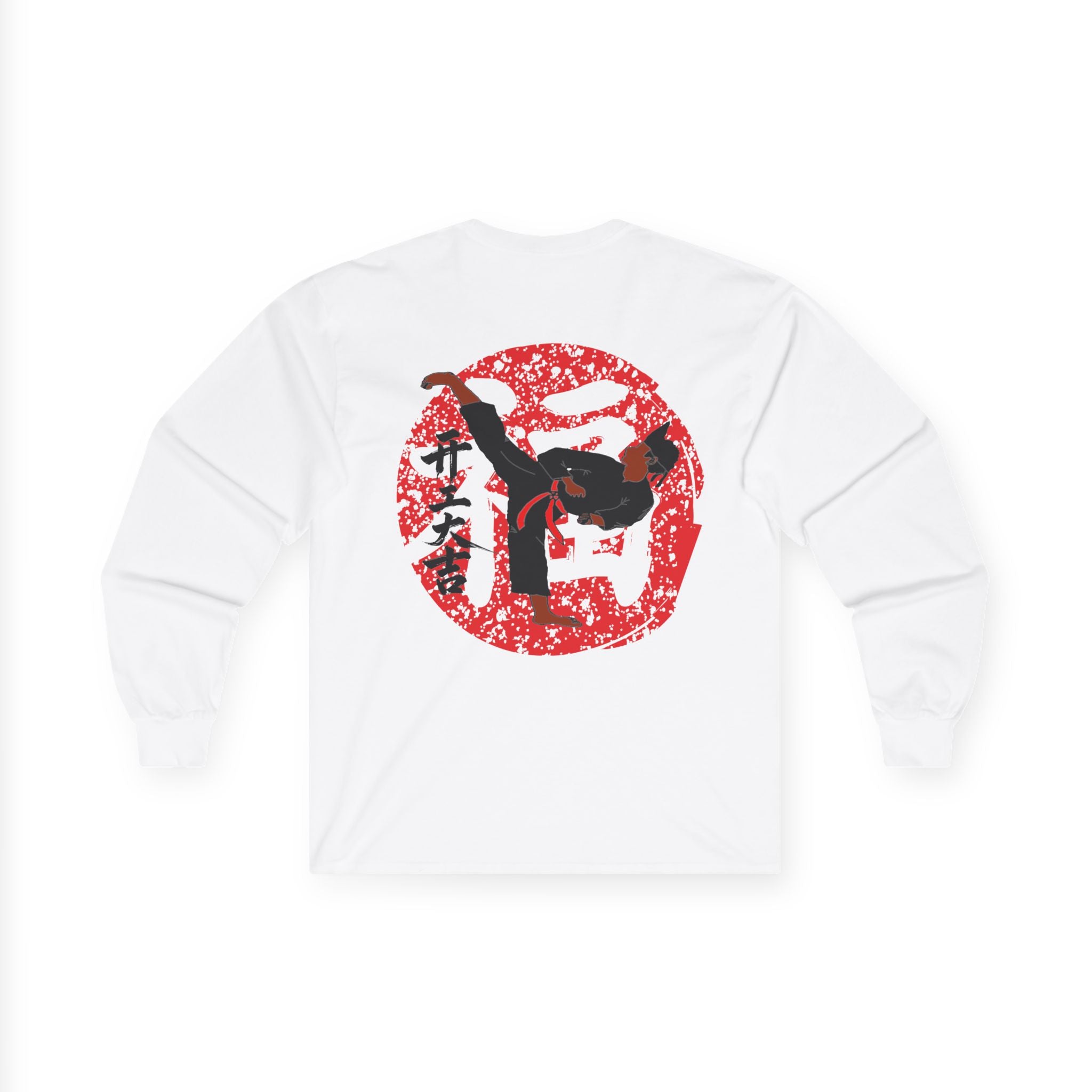 Karate Kick Long Sleeve Tee — Martial Arts Dojo Shirt