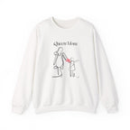 Queen Mom Crewneck Sweatshirt — Minimal Mother & Child Line Art Pullover