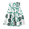 Floral Vine Skater Skirt — Teal Garden Pattern